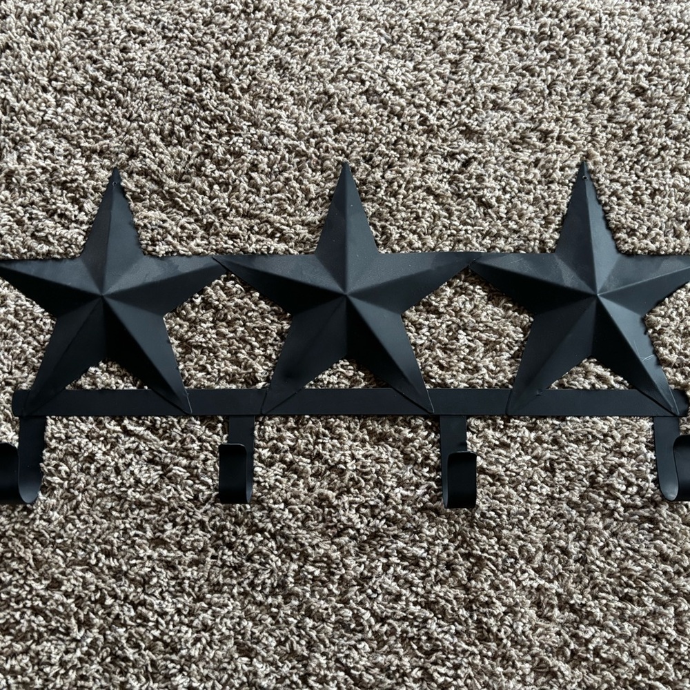 Black Star Wall Hook Decor